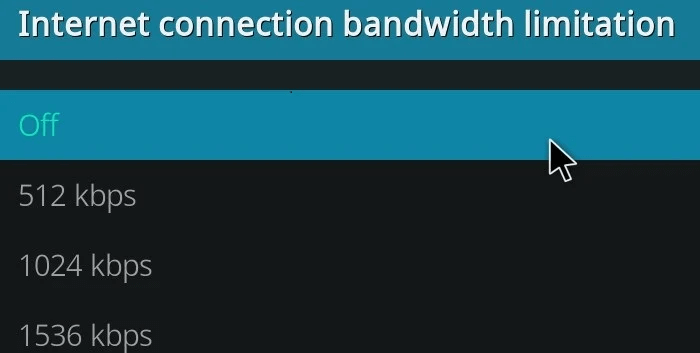 Internet Connection bandwidth limitation 